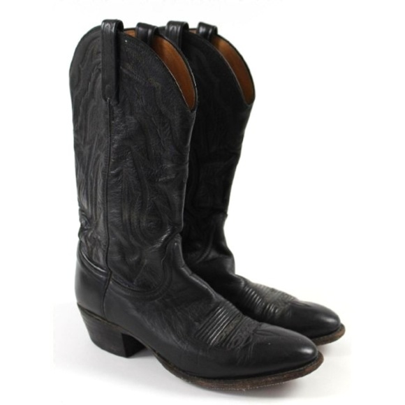Lucchese Other - Lucchese Jeremy Black Cowboy Boots MENS 8.5 SB-A